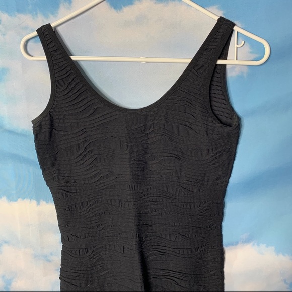 Heart- Black Ruched Scoop-Neck Dress size s/m - Picture 2 of 8